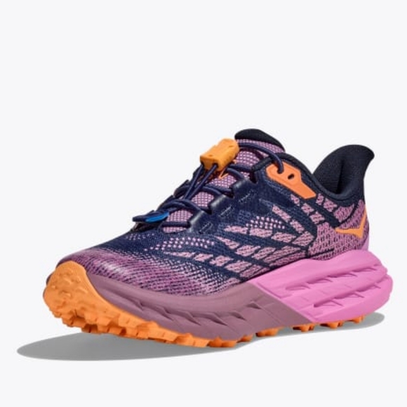 Hoka Speedgoat 5 Trail Hiking Running Shoes 7Y Bellwether Blue / Cyclamen - Picture 3 of 8